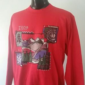 Vintage Sweatshirt Taos NM Skiing Winter